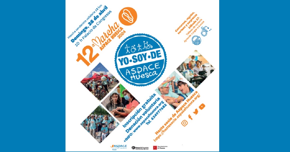 Banner de la 12ª Marcha Aspace Huesca