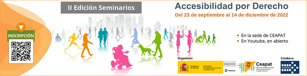 Cártel del seminario Accesibilidad por derecho