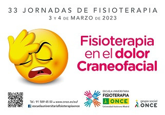 Banner de las 33 Jornadas de Fisioterapia de la Escuela Universitaria de Fisioterapia de la ONCE