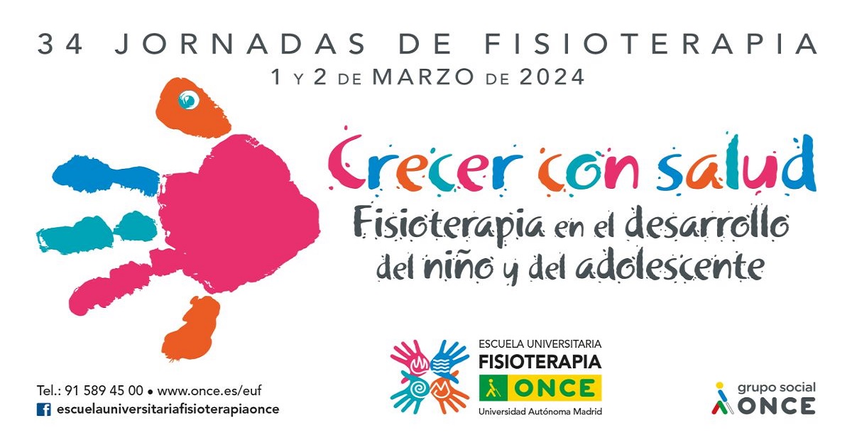 Cartel de las 34 Jornadas de la Escuela Universitaria de Fisioterapia ONCE (Fuente: ONCE)