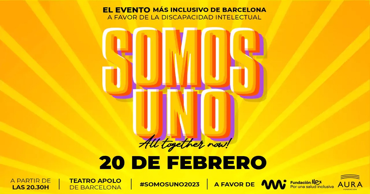 Cartel de la 8ª edición de Somos Uno, a favor de la discapacidad intelectual