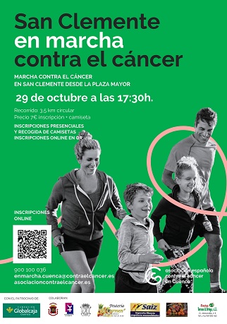 Cartel de la Marcha Contra el Cáncer San Clemente 2022