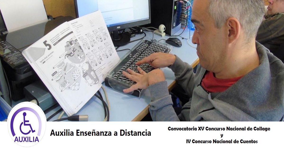 Banner de la Convocatoria del XV Concurso Nacional de Collage y del IV Concurso Nacional de Cuentos de AUXILIA