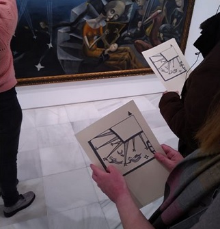 Otro momento de la visita En detalle: Un mundo en el Museo Reina Sofía, 2021 (Fuente: Javier Sanjurjo)