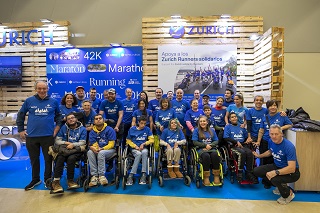 foto antes de la carrera solidaria