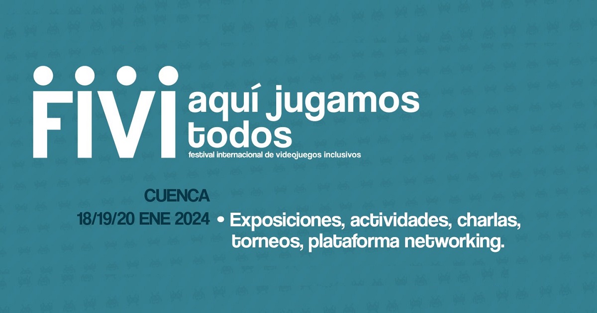Banner de FIVI - I Feria Internacional de Videojuegos Inclusivos - “Aquí jugamos todos”