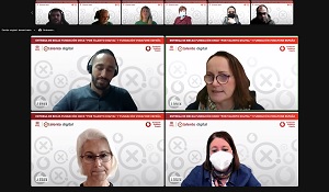 Momento del acto de entrega de estas becas, celebrado vía online