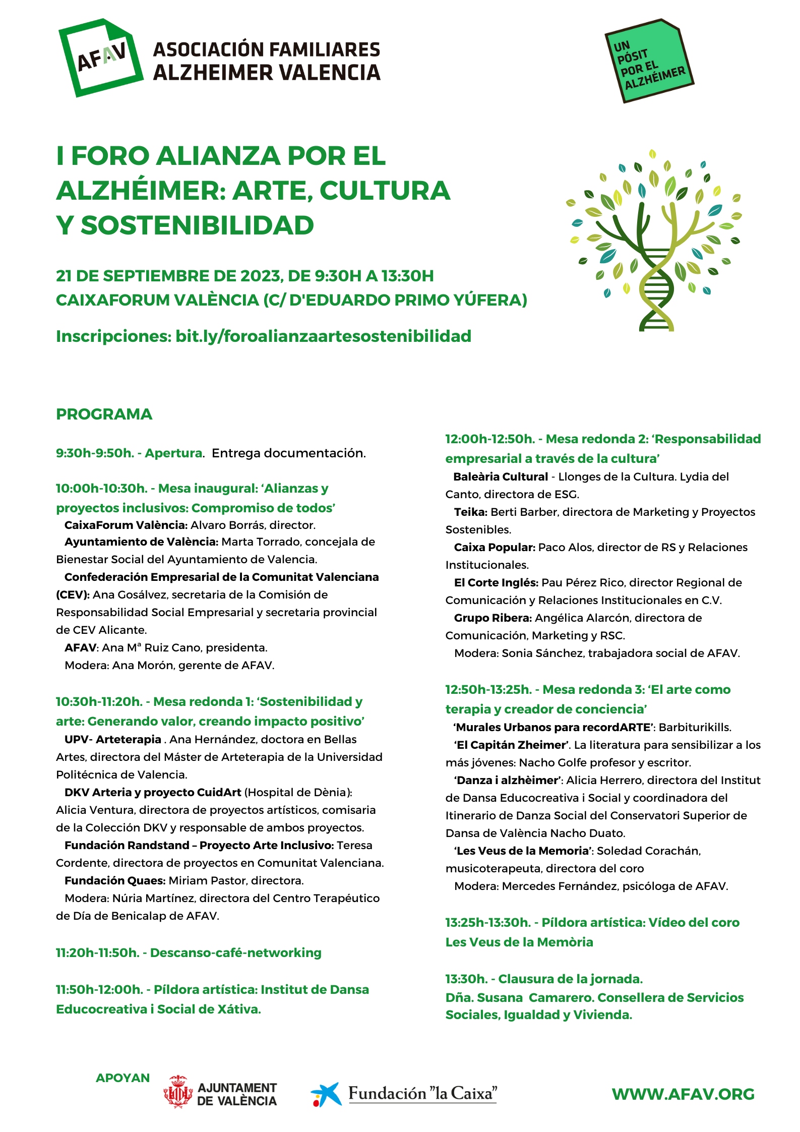 Fotografia dia de la alianza por el alzheimer programa