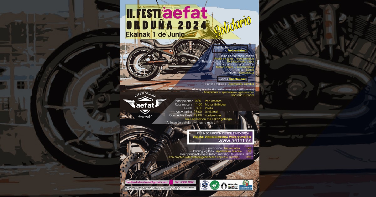 Banner del II Festi Aefat Orduña 2024 (Bizkaia)
