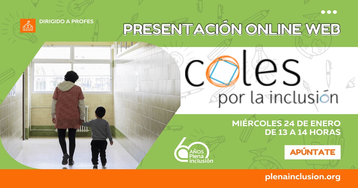 Banner de la presentación online de la Web «Coles por la inclusión» (Fuente: Plena inclusión)