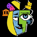 Cara rectangular de colore. Fondo negro.