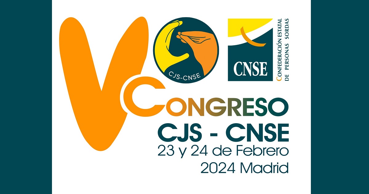 Banner del V Congreso de la Juventud Sorda de la CJS-CNSE