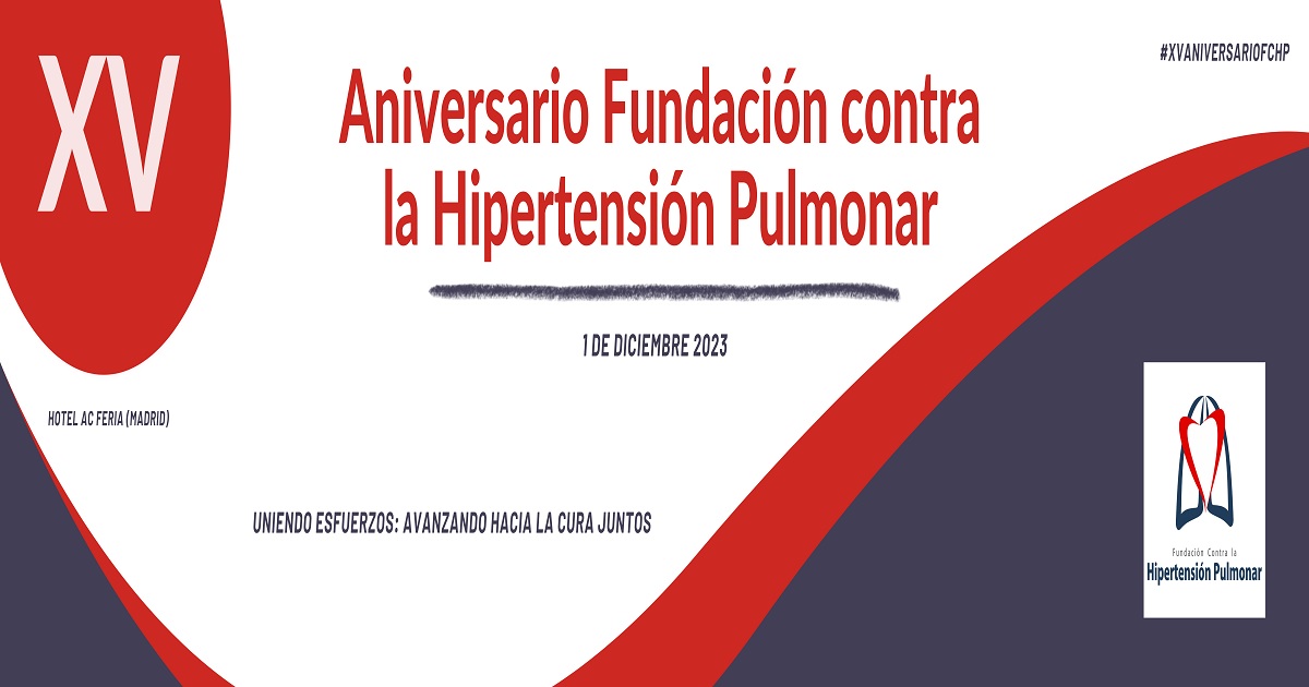 Banner del XV Aniversario de la Fundación contra la Hipertensión Pulmonar