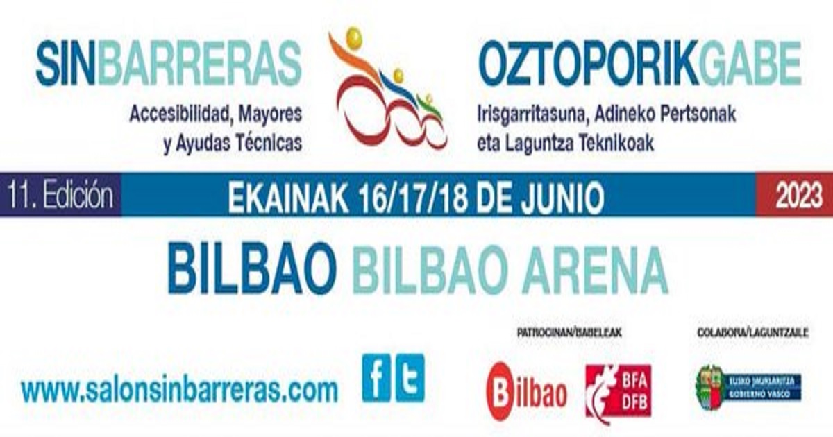 Banner de la XI edición del Salón SIN BARRERAS - Oztoporik Gabe