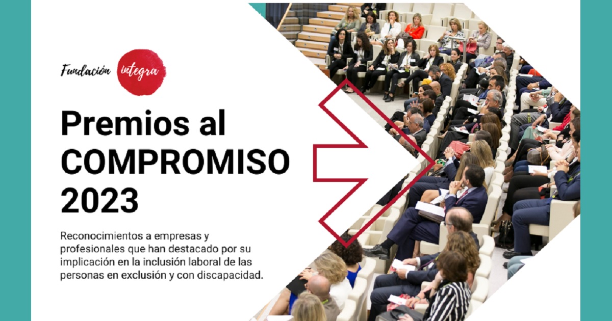 Banner de los Premios Compromiso 2023 de Fundación Integra