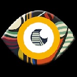 Sikueta de un ojo con multiples colores, Fondo negro.