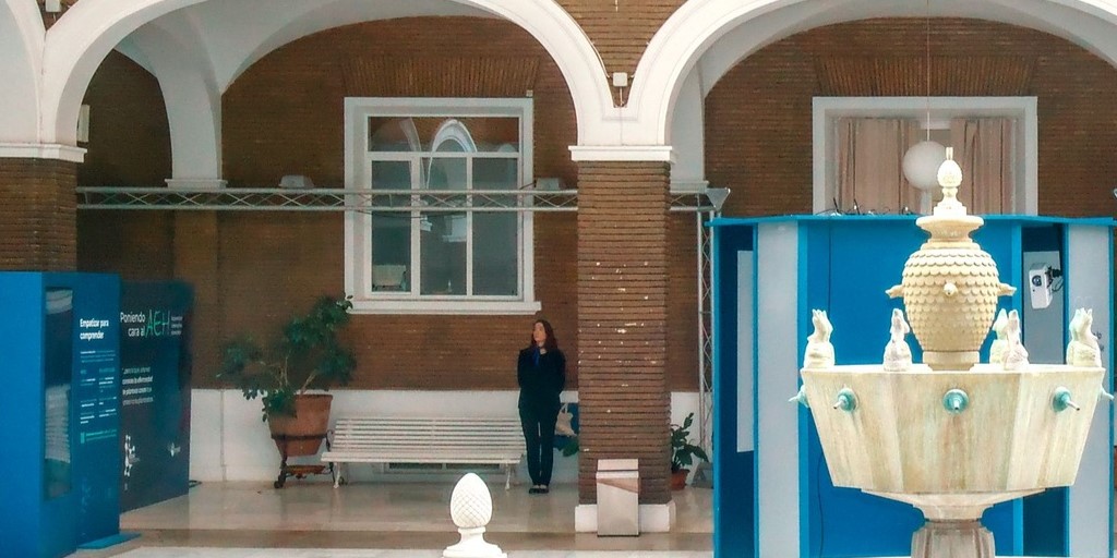 la exposición en el centro del hospital Virgen del Rocío para que todos los pacientes puedan acceder a ella