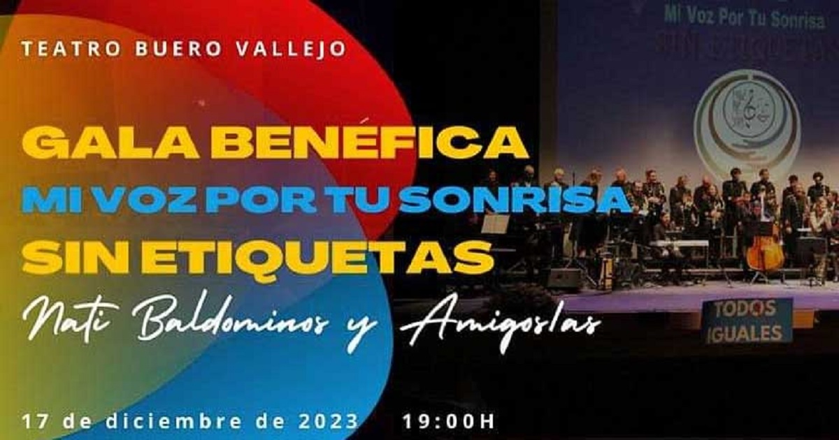 Banner de la gala solidaria ‘Mi voz por tu sonrisa, sin etiquetas’ de Danza Down