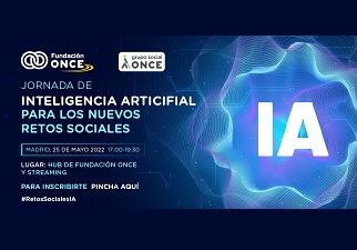 Banner de la Jornada ‘Inteligencia artificial para los nuevos retos sociales’ de Fundación ONCE