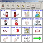 tablero con símbolos para comunicación aumentativa