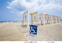 Otra vista de la zona adaptada de la playa Norte de Gandia. Fotografía de Natxo Francés.