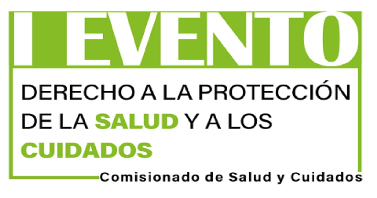 Banner del I Evento “Derecho a la protección de la salud y a los cuidados” (Fuente: Plataforma del Tercer Sector)