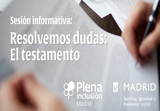 Banner de la sesión informativa para familias, resolvemos dudas: El testamento