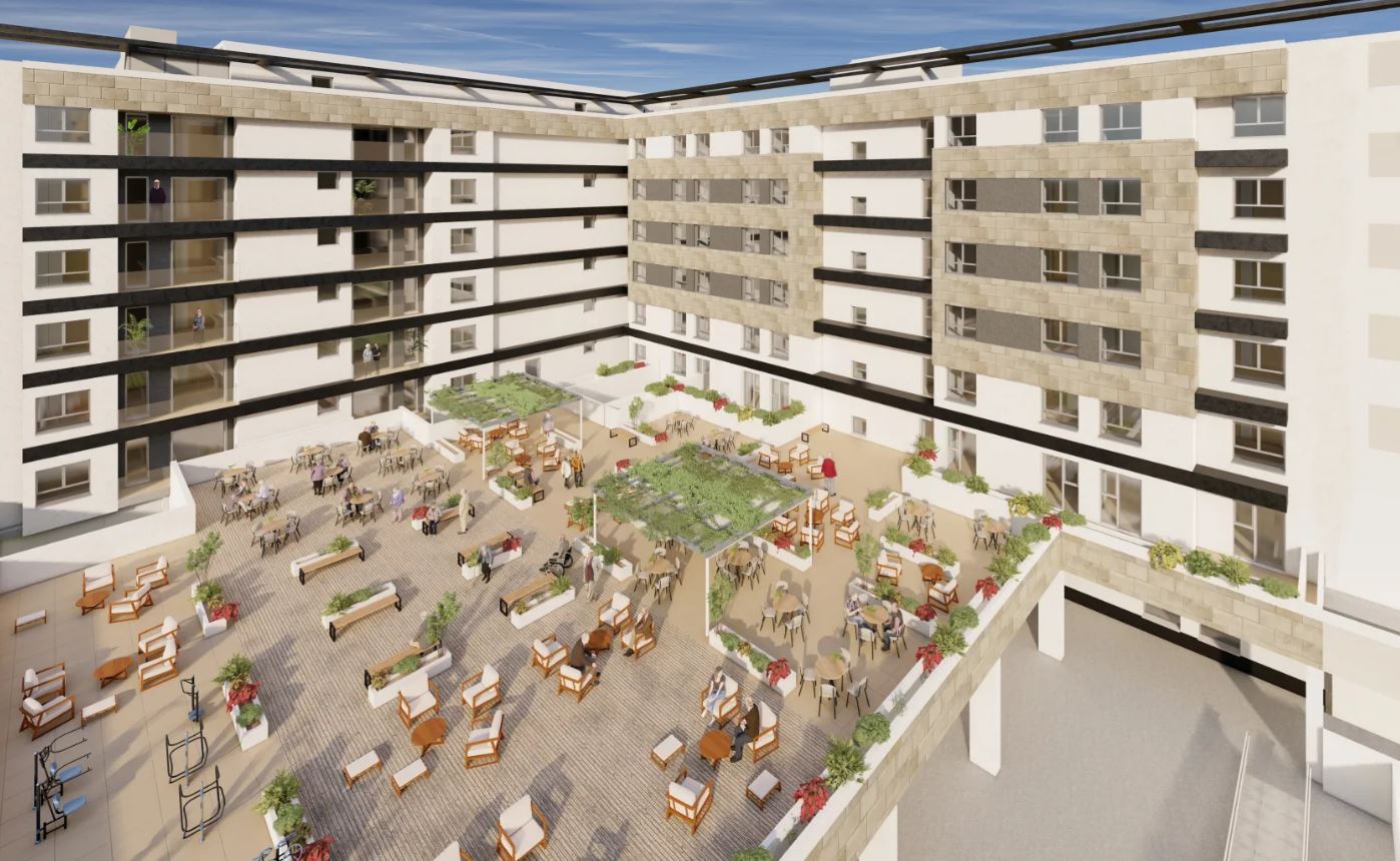 prototipo de un bloque de pisos con el model osenior living