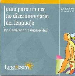 Portada Guía Fundabem. Guía para un uso no discriminatorio del lenguaje