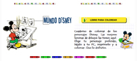 Juegos educativos, detalle del juego de Colorear Disney