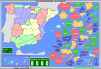 Juegos educativos, detalle del juego sobre la Provincias de España