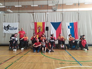Sección de Hockey en silla de ruedas eléctrica (Fuente FEDDF)