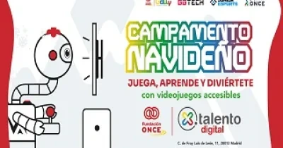Cártel del Campamento Navideño de videojuegos accesibles