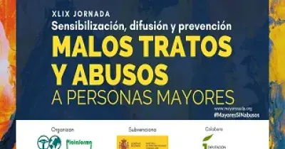 Cártel XLIX JORNADA sensibilización, difusión y prevención de los malos tratos y abusos a personas mayores