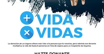Cartel del Día Nacional del Donante bajo el lema “Suma vida, multiplica vidas”