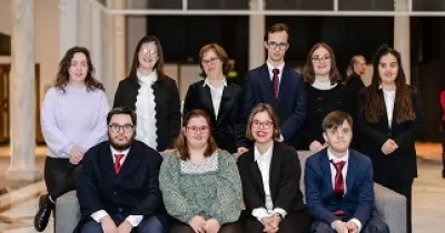 Equipo de colaboradores de Down Sevilla, en la gala de los Premios Goya (Fuente: Down Sevilla)