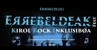 Banner del Errebeldeak FEST Kirol Rock Inclusivoak