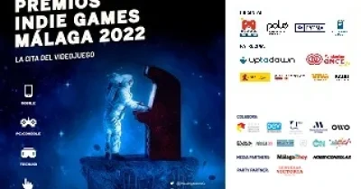Cartel de los Premios Indie Games Málaga 2022