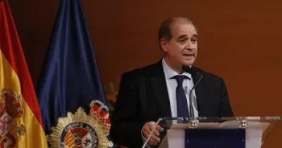 El Director General de la Policia, Francisco Pardo, en una de sus intervenciones
