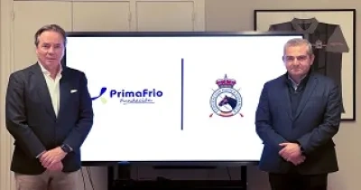 Momento de la firma del acuerdo de colaboración entre la Fundación Primafrio y la Real Federación Hípica Española, con sus representantes (Fuente: Fundación Primafrio)