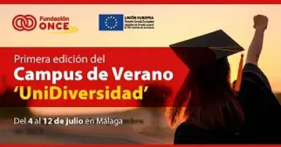 Cartel informativo del Campus de verano UniDiversidad (Fuente: Fundación ONCE)
