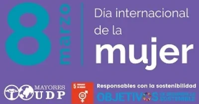 Banner sobre el Día Internacional de la Mujer de Mayores UDP