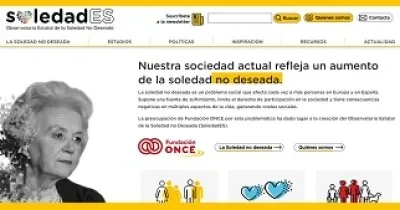 Cartel informativo de la presentación del estudio del Observatorio Estatal de la Soledad no Deseada - SoledadES (Fuente: Fundación ONCE)
