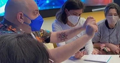 Un momento del Taller de Iniciación al Cine con algunos de sus participantes