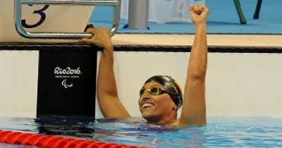 Teresa Perales, Premio Princesa de Asturias de los Deportes de este año, en una de sus competiciones