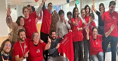 Visita de la Fundación LUDALIA en las oficinas de Unilever en Viladecans en el Día Internacional de las Personas con Discapacidad (Fuente:  Unilever)