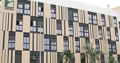 Fachada de la nueva residencia de mayores del Grupo Casaverde en Elche (Fuente: Grupo Casaverde)