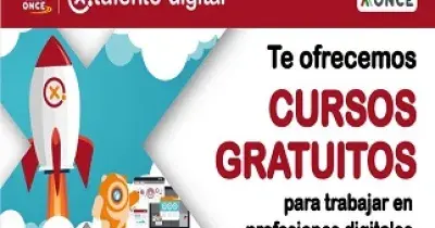 Cartel informativo sobre cursos de 'Por talento digital' convocados por Fundación ONCE