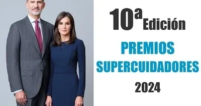 Banner de los Premios 2024 con la fotografía de los Reyes que aceptan la Presidencia de Honor de la 10ª edición de los Premios SUPERCUIDADORES (Fuente: SUPERCUIDADORES)