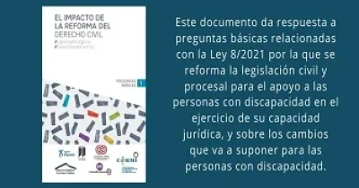 Portada de la Guía Jurídica que explica la gran reforma de la legislación civil y procesal para el apoyo a las personas con discapacidad